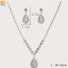 Vòng cổ, bông tai, dây chuyền kim cương giả Giọt Nước Pha Lê – Trang sức cưới nữ 6