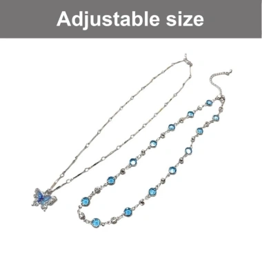 Vòng cổ bướm pha lê Adjustable Size - Trang sức sự kiện đặc biệt, chỉ 40.370 VND