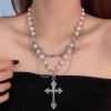 Vòng cổ chéo ngọc trai nhiều lớp thời trang - Dây chuyền xương đòn nữ chỉ 38.500₫ 4