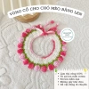 Vòng cổ chó mèo len hình hoa tulip HELLOPET - Đan tay mềm mại, giá ưu đãi 38.000₫
