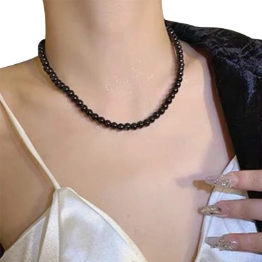 Vòng cổ choker ngọc trai đen thời trang - Thiết kế sang trọng, giảm giá 80.105₫