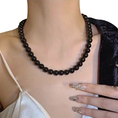 Vòng cổ choker ngọc trai đen thời trang - Thiết kế sang trọng, giảm giá 80.105₫