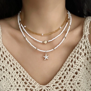 Vòng Cổ Choker Nhiều Lớp Vỏ Sò Ngọc Trai Thời Trang - Giá chỉ 50.250₫, giảm so với 61.305₫