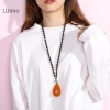 Vòng cổ choker vintage dân tộc nữ - dây xích sáp ong, thả hạt dài, phù hợp áo len, giá ưu đãi 38.5k 3