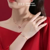 Vòng cổ cỏ 4 lá đỏ May Mắn - Bạc mạ vàng 3 lớp VC38 JULI, giảm giá 250k 5