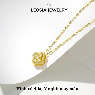 Vòng cổ cỏ bốn lá mạ vàng 14K LEOSIA JEWELRY LA23 – Sang trọng, cao cấp, giá ưu đãi 950k 3 Vòng cổ cỏ bốn lá mạ vàng 14K LEOSIA JEWELRY LA23 – Sang trọng, cao cấp, giá ưu đãi 950k 3
