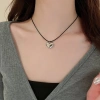 Vòng cổ đá màu trơn phong cách Hàn Quốc - Dễ phối đồ, không gây dị ứng, giá ưu đãi 38,540₫