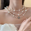 Vòng cổ dài nữ hai lớp mô phỏng ngọc trai - Cổ điển, hạt dây chuyền, quà tặng 4