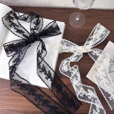 Vòng cổ dài ren lụa thắt dây xinh xắn - Phụ kiện ngọt ngào, giá ưu đãi 35.733₫ 6