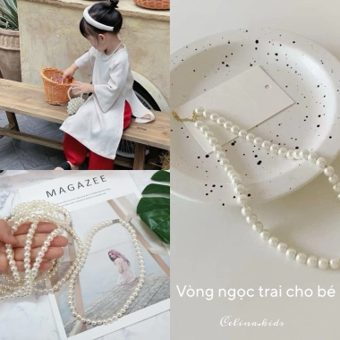 Vòng Cổ Dây Chuyền Ngọc Trai Bé Gái Áo Dài Tết - Giá 29.000 VND, Đẹp, Sang Trọng Vòng Cổ Dây Chuyền Ngọc Trai Bé Gái Áo Dài Tết - Giá 29.000 VND, Đẹp, Sang Trọng