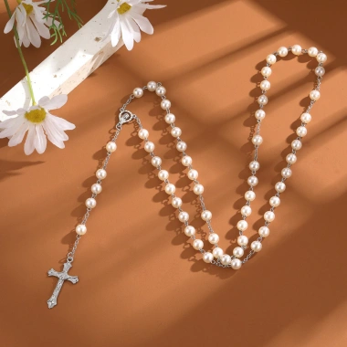 Vòng cổ đen đính cườm ngọc trai Adjustable cho phụ nữ - Giá ưu đãi 36,850₫