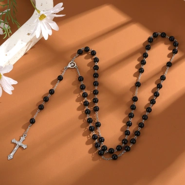 Vòng cổ đen đính cườm ngọc trai Adjustable cho phụ nữ - Giá ưu đãi 36,850₫
