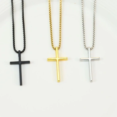 Vòng cổ gấu trúc Gothic chữ thập đậm - Phong cách nam nữ thời thượng, giá ưu đãi 2
