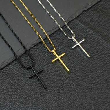 Vòng cổ gấu trúc Gothic chữ thập đậm - Phong cách nam nữ thời thượng, giá ưu đãi 3
