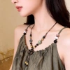 Vòng cổ hạt gốm cổ điển hoa – Trang sức thời trang, giao hàng nhanh, 42.900₫ 5