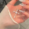 Vòng cổ HYCEO Trái tim Tình yêu và Chữ thập Zircon Y2K Dây chuyền Xương đòn Pha lê Gothic Kim cương cho Nữ 42.900 VND 9