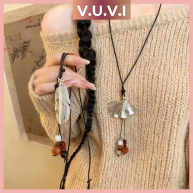 Vòng cổ lá bạc Ginkgo và lông vũ phong cách Trung Hoa Dễ phối đồ chụp ảnh đẹp, giá chỉ 21.500₫ 2 Vòng cổ lá bạc Ginkgo và lông vũ phong cách Trung Hoa Dễ phối đồ chụp ảnh đẹp, giá chỉ 21.500₫ 2