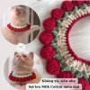 Vòng cổ len cho chó mèo HELLOPET họa tiết hoa nhiều màu, mềm mại, giá chỉ 39.000 VND
