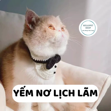 Vòng cổ len dễ thương cho chó mèo – Yếm thú cưng, giảm giá 55k, phụ kiện thời trang 2