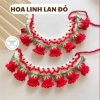 Vòng cổ len hình hoa linh lan dễ thương cho chó mèo, giá ưu đãi 65.000₫ 5