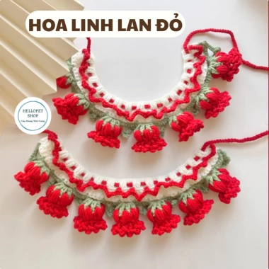 Vòng cổ len hình hoa linh lan dễ thương cho chó mèo, giá ưu đãi 65.000₫ 5 Vòng cổ len hình hoa linh lan dễ thương cho chó mèo, giá ưu đãi 65.000₫ 5