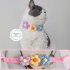 Vòng cổ len nhiều bông hoa dễ thương HELLOPET cho chó mèo, đan tay, điều chỉnh kích thước, giảm giá 29.500₫ 4