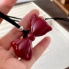Vòng cổ mặt dây chuyền trái tim nơ đỏ cổ điển - Trang sức nữ giá ưu đãi 35.733₫ 10