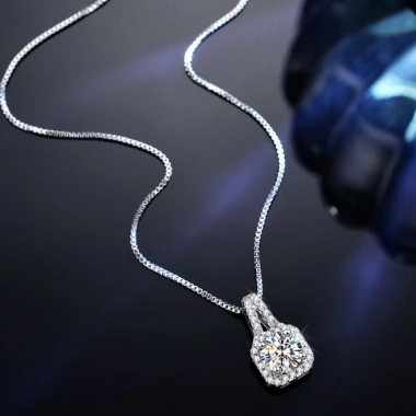 Vòng cổ Moissanite 925 Silver - Dây chuyền kim cương giả, chỉ 437.800₫