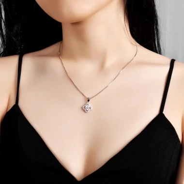Vòng cổ Moissanite 925 Silver - Dây chuyền kim cương giả, chỉ 437.800₫