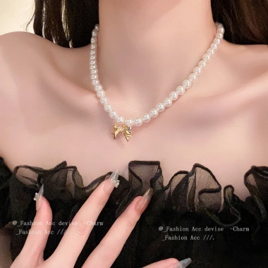 Vòng cổ ngọc trai baroque hình học xương đòn phong cách Pháp - Thanh lịch, quà tặng 47.000₫