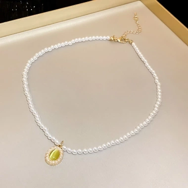 Vòng cổ ngọc trai baroque hình học xương đòn phong cách Pháp - Thanh lịch, quà tặng 47.000₫