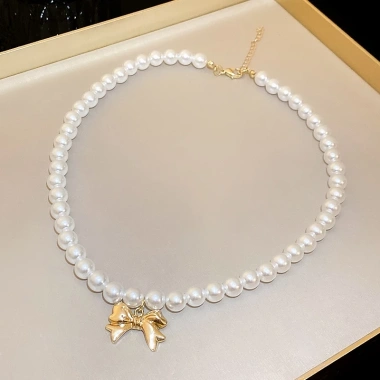 Vòng cổ ngọc trai baroque hình học xương đòn phong cách Pháp - Thanh lịch, quà tặng 47.000₫