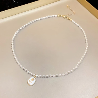 Vòng cổ ngọc trai baroque hình học xương đòn phong cách Pháp - Thanh lịch, quà tặng 47.000₫
