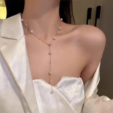 Vòng cổ ngọc trai hình Y dây chuyền dài điều chỉnh, trang sức nữ sang trọng, quà tặng 60.160₫ 9 Vòng cổ ngọc trai hình Y dây chuyền dài điều chỉnh, trang sức nữ sang trọng, quà tặng 60.160₫ 9