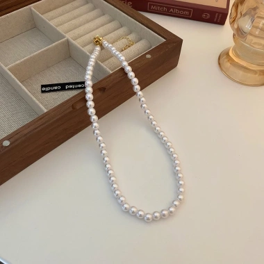 Vòng cổ ngọc trai lớn kiểu Pháp cổ điển - Thời trang, giá ưu đãi 25.960₫ 5