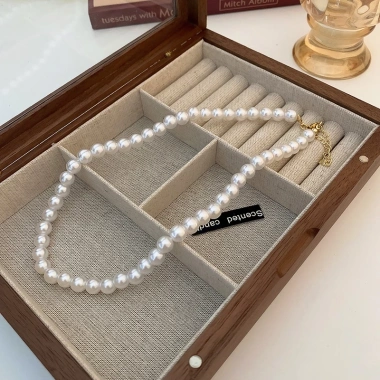 Vòng cổ ngọc trai lớn kiểu Pháp cổ điển - Thời trang, giá ưu đãi 25.960₫ 10