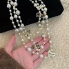 Vòng cổ ngọc trai nơ áo dài nữ, dây chuyền xương đòn dài thanh lịch, phụ kiện truyền thống cao cấp giảm giá 4