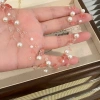Vòng cổ ngọc trai pha lê hồng thiết kế Hàn Quốc, chuỗi xương đòn thời trang - giá 53.250₫ 10