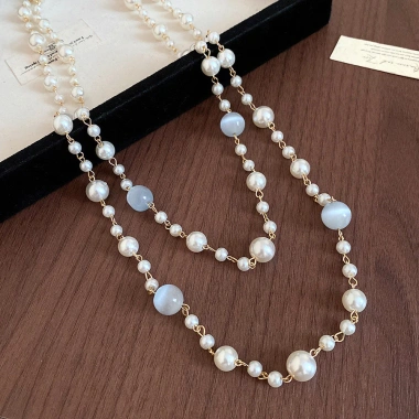 Vòng cổ ngọc trai retro thu đông sang trọng, cao cấp cho nữ - Giá ưu đãi 59.590 VND