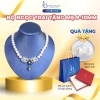 Vòng cổ ngọc trai tự nhiên DB1.825 họa tiết hoa đính ngọc trai đen, quà mẹ tặng bà