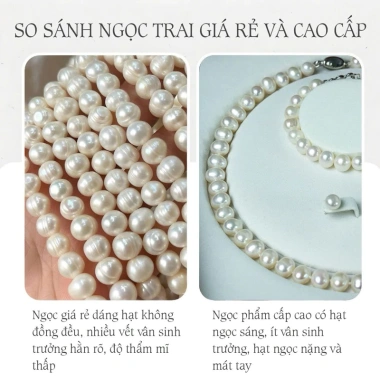 Vòng cổ ngọc trai tự nhiên DB1.825 họa tiết hoa đính ngọc trai đen, quà mẹ tặng bà 3 Vòng cổ ngọc trai tự nhiên DB1.825 họa tiết hoa đính ngọc trai đen, quà mẹ tặng bà 3