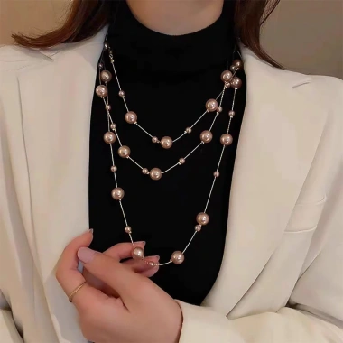 Vòng cổ nhiều lớp ngọc trai đính hạt sang trọng cho phụ nữ - Giá ưu đãi 62.000 VND 2 Vòng cổ nhiều lớp ngọc trai đính hạt sang trọng cho phụ nữ - Giá ưu đãi 62.000 VND 2