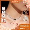 Vòng cổ nữ Jesmee Emerald titanium mạ vàng - Đá lấp lánh sang trọng, giá 389.000₫