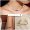 Vòng cổ nữ Jesmee Emerald titanium mạ vàng - Đá lấp lánh sang trọng, giá 389.000₫ 5