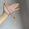 Vòng cổ retro đa tầng mặt chữ thập kim cương - Phụ kiện thời thượng, chỉ 47.000₫ 10