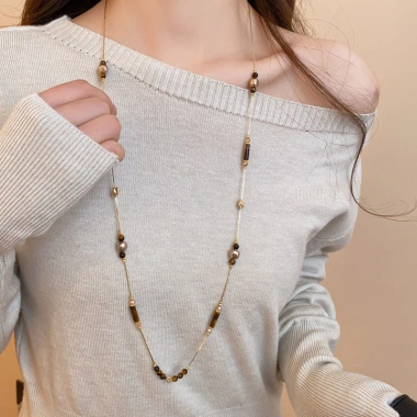 Vòng cổ retro hổ mắt đá cao cấp cho nữ – dây xích độc đáo, giảm giá tới 20%