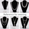 Vòng Cổ SHANHAI Choker Trắng Nhiều Lớp 8mm Phụ Kiện Sườn Xám Thanh Lịch Vintage 7