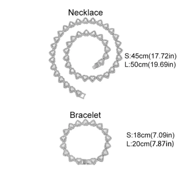 Vòng Cổ & Tay Kim Cương Giả Hình Trái Tim NLINNI - Choker Cưới, Giá 69.300₫ 2