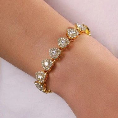 Vòng Cổ & Tay Kim Cương Giả Hình Trái Tim NLINNI - Choker Cưới, Giá 69.300₫ 4