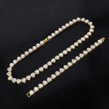 Vòng Cổ & Tay Kim Cương Giả Hình Trái Tim NLINNI - Choker Cưới, Giá 69.300₫ 5